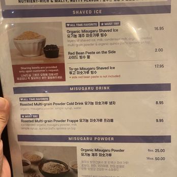 Cafe Giverny - Shaved ice menu - Desserts Near Me - Los Angeles, California