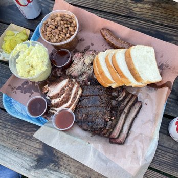 Franklin Barbecue - The whole meal - Barbeque Near Me - Austin, Texas