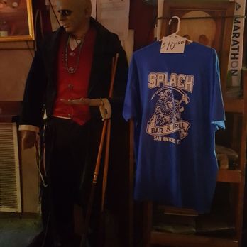Splach Bar - Creepy Uncle Fester mannequin and merch for sale! - Bars Near Me - San Antonio, Texas