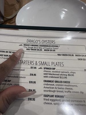 Menu photo 3 Drago's Seafood Restaurant New Orleans, LA