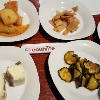Seoulville - These side dishes are so delicious! And you can always ask for more without extra charge! So awesome :) - Korean Near Me - Somerville, New Jersey Seoulville - These side dishes are so delicious! And you can always ask for more without extra charge! So awesome :) - Korean Near Me - Somerville, New Jersey