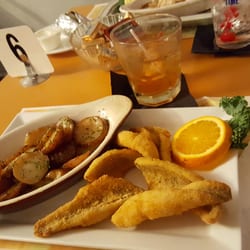 Century Elm Supper Club - Lake perch with baby red potatoes.