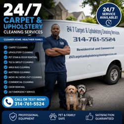 24/7 Carpet & Upholstery Cleaning Services
