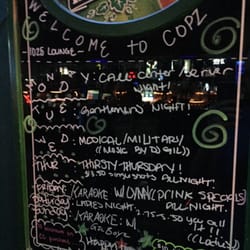 Copz Bar - The daily specials.