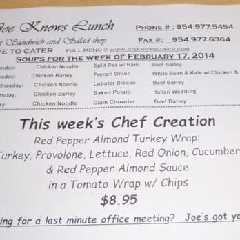 Joe Knows Lunch - Food Delivery Services Near Me - Fort Lauderdale, Florida Joe Knows Lunch - Food Delivery Services Near Me - Fort Lauderdale, Florida