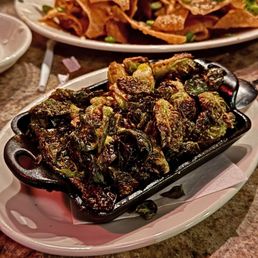 Crispy Brussels Sprouts - no sauce or bacon Crispy Brussels Sprouts - no sauce or bacon