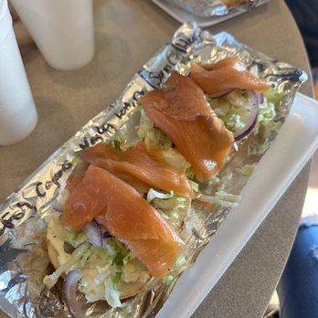 Bagel Boy - Salmon bagel with lettuce, onion, and capers - Coffee & Tea Near Me - Sioux Falls, South Dakota Bagel Boy - Salmon bagel with lettuce, onion, and capers - Coffee & Tea Near Me - Sioux Falls, South Dakota