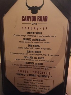 Menu photo 7 Canyon Road New York, NY Menu photo 7 Canyon Road New York, NY