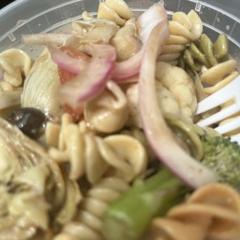 Meat The Press - a pasta salad in a plastic container - Food Trucks Near Me