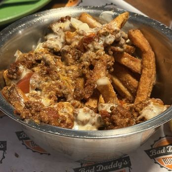 Bad Daddy's Burger Bar - Chili cheese fries - Burgers Near Me - Raleigh, North Carolina Bad Daddy's Burger Bar - Chili cheese fries - Burgers Near Me - Raleigh, North Carolina