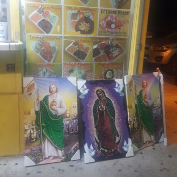 Cesar's Tacos - Dallas - Some catholic paintings/ pictures outside the restaurant . - Mexican Near Me - Dallas, Texas Cesar's Tacos - Dallas - Some catholic paintings/ pictures outside the restaurant . - Mexican Near Me - Dallas, Texas