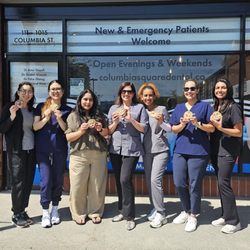 Columbia Square Dental - The team enjoying Smile Cookie Day!