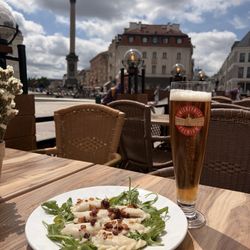 Królewski - Pierogi z mięsem. With a beer. Obviously.