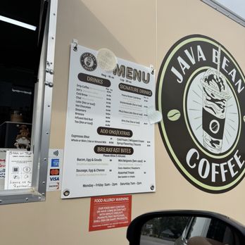 Java Bean Coffee - Menu and exterior - Food Trucks Near Me - Spring Green, Wisconsin Java Bean Coffee - Menu and exterior - Food Trucks Near Me - Spring Green, Wisconsin