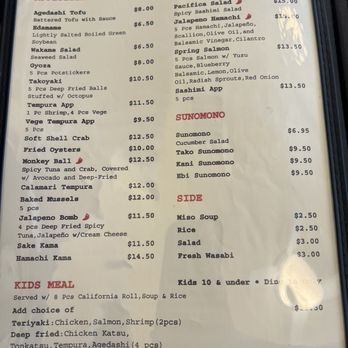 Yo Sushi - Menu as of 8/28/25 - Japanese Near Me - Pinole, California