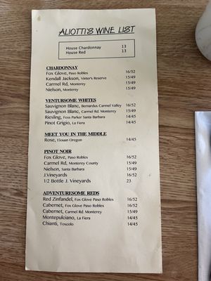 Menu photo 5 Aliotti's Victorian Corner Restaurant Pacific Grove, CA