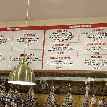 All'Antico Vinaio - Roma - Menu part 2 - Sandwiches Near Me - Rome, RM