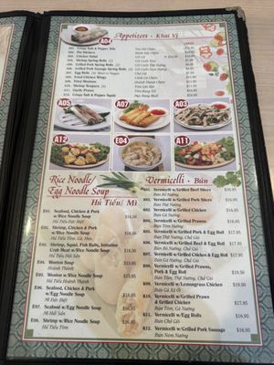 Menu photo 7 Pho LA San Jose, CA