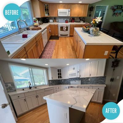 That 1 Painter-Tulsa - We’ve handled A LOT of cabinet refinishing in our time (as in one completed cabinet project every week of the year…at least!). To us, cabinets aren’t just something to be painted, they’re key elements of your home design that have to be 100% functional and durable over an extended period of time.
With a numerous amount of premium paint selections available to all of our clients, as well as a scrupulous procedure ensuring your home is left looking its best, you are sure to enjoy what we provide here at That 1 Painter leaving you with a product that looks as good as it feels. Call Now For Free Estimate! That 1 Painter-Tulsa - We’ve handled A LOT of cabinet refinishing in our time (as in one completed cabinet project every week of the year…at least!). To us, cabinets aren’t just something to be painted, they’re key elements of your home design that have to be 100% functional and durable over an extended period of time.
With a numerous amount of premium paint selections available to all of our clients, as well as a scrupulous procedure ensuring your home is left looking its best, you are sure to enjoy what we provide here at That 1 Painter leaving you with a product that looks as good as it feels. Call Now For Free Estimate!