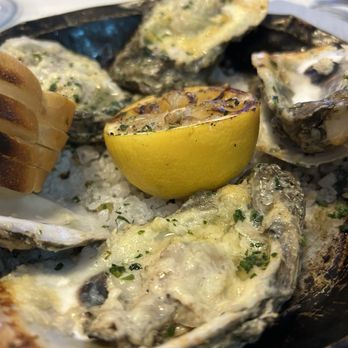 Goode Company Seafood - Grilled oysters. With french bread. - Seafood Near Me - Houston, Texas