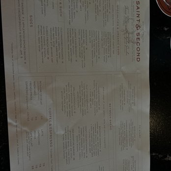 Saint & Second - Morning menu - New American Near Me - Long Beach, California Saint & Second - Morning menu - New American Near Me - Long Beach, California