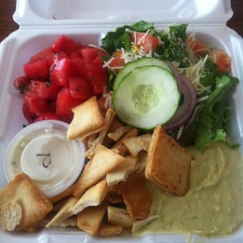 Four Kings - I can eat healthy too. The Mediterranean Sampler: hummus with pita chips, watermelon feta salad, house salad. Yes! - Soup Near Me - Universal City, Texas Four Kings - I can eat healthy too. The Mediterranean Sampler: hummus with pita chips, watermelon feta salad, house salad. Yes! - Soup Near Me - Universal City, Texas