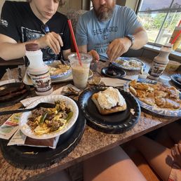 Protein bowl, biscuits and gravy, kids pancake platter, my cinnamon roll Protein bowl, biscuits and gravy, kids pancake platter, my cinnamon roll