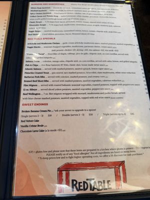 Menu photo 1 Red Table Huntington Beach, CA Menu photo 1 Red Table Huntington Beach, CA