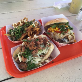 FLX Wienery - All-American Burger, Kraut Brat, and Fries Royal. Yum! - Beer Bar Near Me - Dundee, New York