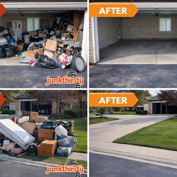 Junk Thirsty - Top pic is a before and after in Elgin IL. The bottom pic is a before and after in Barrington IL - Junk Removal & Hauling Near Me Junk Thirsty - Top pic is a before and after in Elgin IL. The bottom pic is a before and after in Barrington IL - Junk Removal & Hauling Near Me
