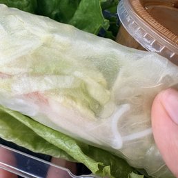A hair in my spring roll. A hair in my spring roll.