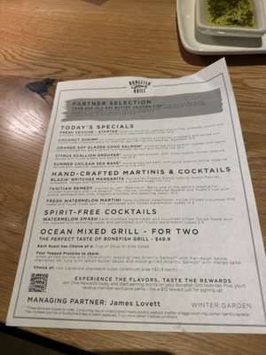 Menu photo 1 Bonefish Grill Winter Garden, FL