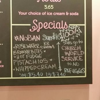 The Parlour - Pro-refugee sundae special. So Durham. We got it of course. - Ice Cream & Frozen Yogurt Near Me - Durham, North Carolina