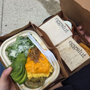 Eggslut - Fairfax w sausage & avocado add on. Swap buns with salad. - Sandwiches Near Me - Toronto, Ontario
