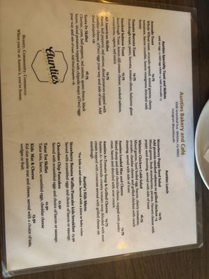 Menu photo 1 Aunties Bakery & Cafe Whittier, CA Menu photo 1 Aunties Bakery & Cafe Whittier, CA