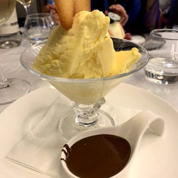 Ambrosia Rooftop Restaurant & Bar - Vanilla gelato with melted chocolate - Italian Near Me - Rome, RM Ambrosia Rooftop Restaurant & Bar - Vanilla gelato with melted chocolate - Italian Near Me - Rome, RM