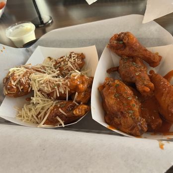 Outlaw Wings - Spicy Parmesan garlic and medium - Chicken Wings Near Me - Broomfield, Colorado Outlaw Wings - Spicy Parmesan garlic and medium - Chicken Wings Near Me - Broomfield, Colorado