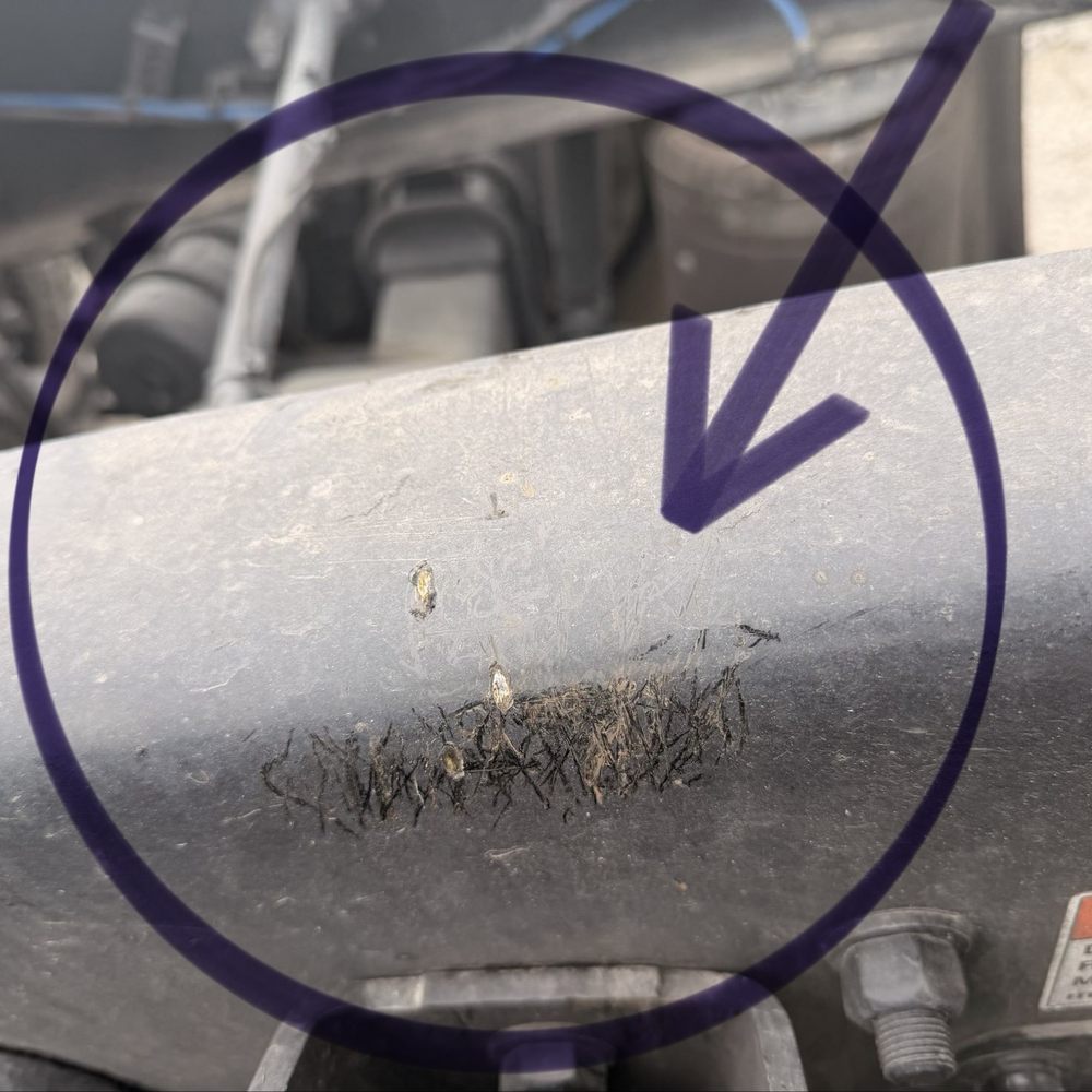 Dick's Towing - Dents made to the tractor frame from improper towing - Towing Near Me - Everett, Washington