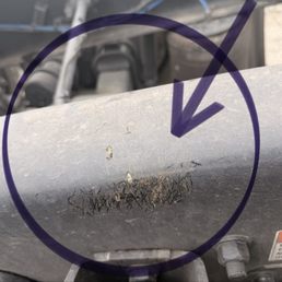 Dick's Towing - Dents made to the tractor frame from improper towing - Towing Near Me - Everett, Washington