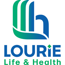 Lourie Life and Health - The Lourie Life & Health logo features a clean, modern design with a blue and green stylized "L" symbolizing growth, trust, a...