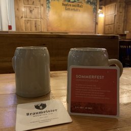 two mugs on a table