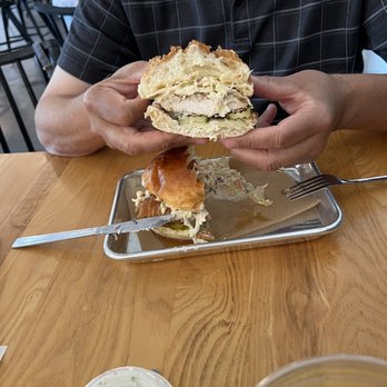 The Downtown Deli - Mother Clucker. He ate the whole thing. - Delis Near Me - Bluffton, South Carolina