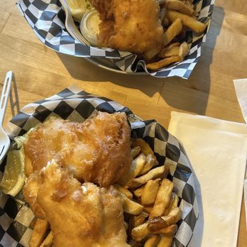 The Fish Counter - Halibut & Salmon w fries - Fish & Chips Near Me - Vancouver, British Columbia