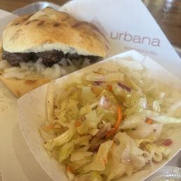 Cevapi (small 5pc) with the pickled veggies and onions. Cevapi (small 5pc) with the pickled veggies and onions.