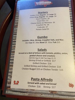 Menu photo 6 Williams Seafood and PoBoy Kenner, LA