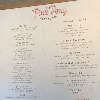 Pink Pony Soft Serve - Menu - Ice Cream & Frozen Yogurt Near Me - Albuquerque, New Mexico
