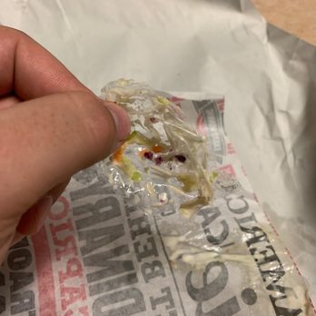 Capriotti's Sandwich Shop - Nice chunk of plastic in my Capastrami - Sandwiches Near Me - Reno, Nevada