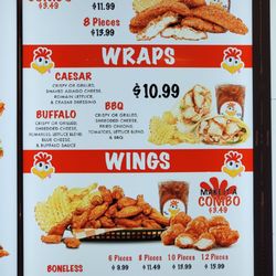 Mad Chicken - Germantown - Menu as of 12/5/2023