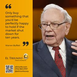 El Triunfo Corporation - "Only buy something that you'd be perfectly happy to hold if the market shut down for ten years."  Warren Buffett