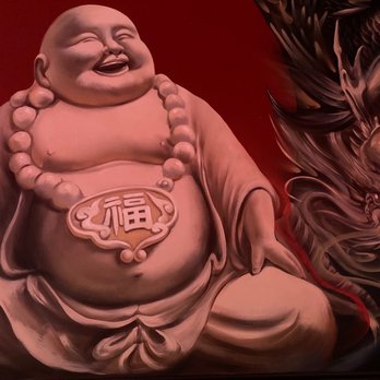 Buddha Lounge - Buddha artwork on the back wall of the bar - Dive Bars Near Me - San Francisco, California Buddha Lounge - Buddha artwork on the back wall of the bar - Dive Bars Near Me - San Francisco, California